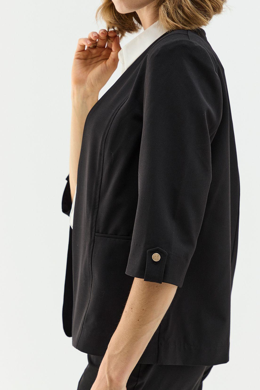 Blazer Tipo Tapado Negro Ma Griffe 16002224058102-2