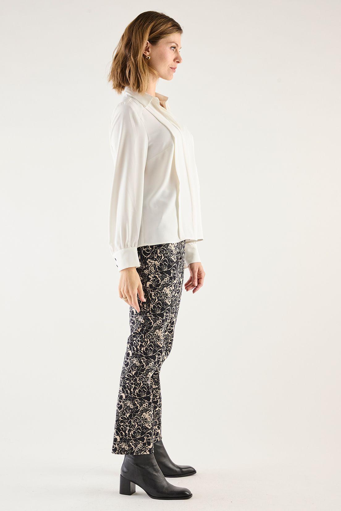 Blusa Camisera Con Plizados Crudo 14002125055105-2
