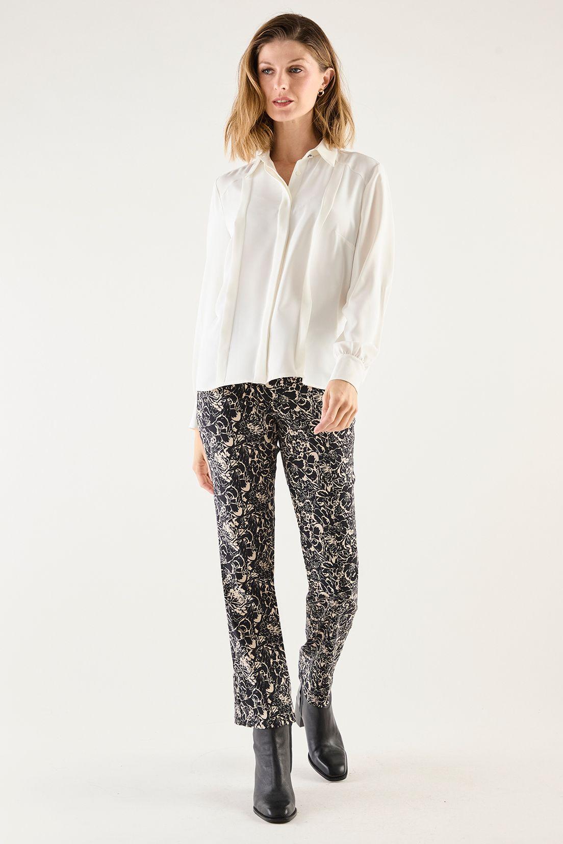 Blusa Camisera Con Plizados Crudo 14002125055105-4