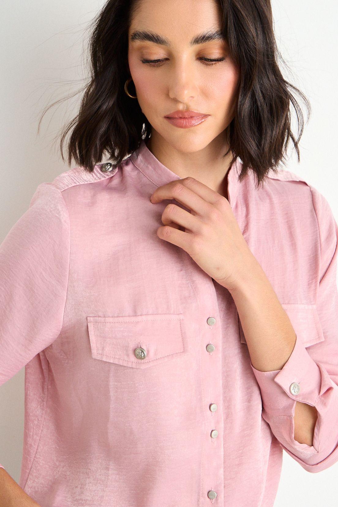 Blusa Lisa  Manga Larga Rosa Ash 14007126053123-1