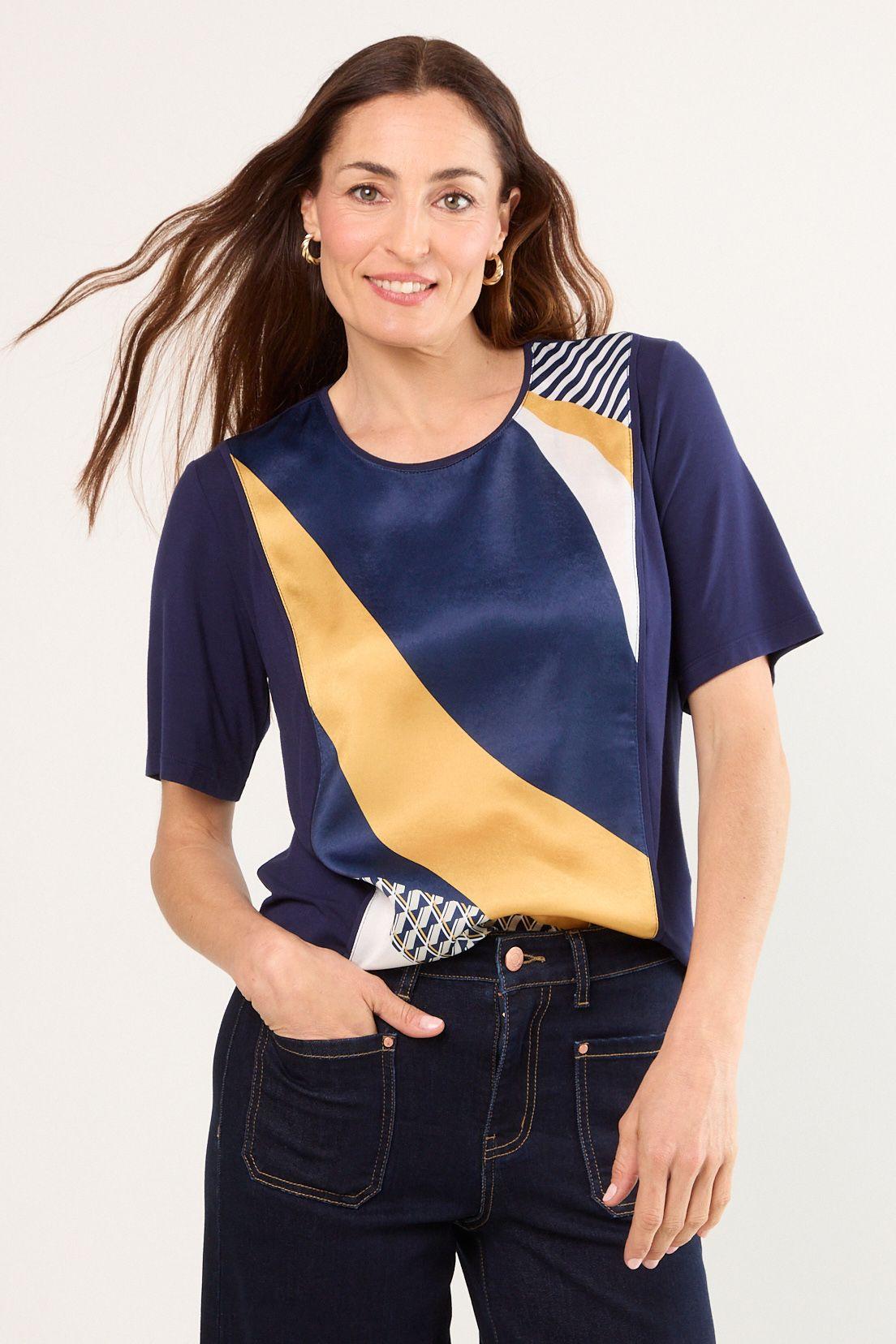 Polera Manga Corta Azul Ma Griffe 14602225051104-1