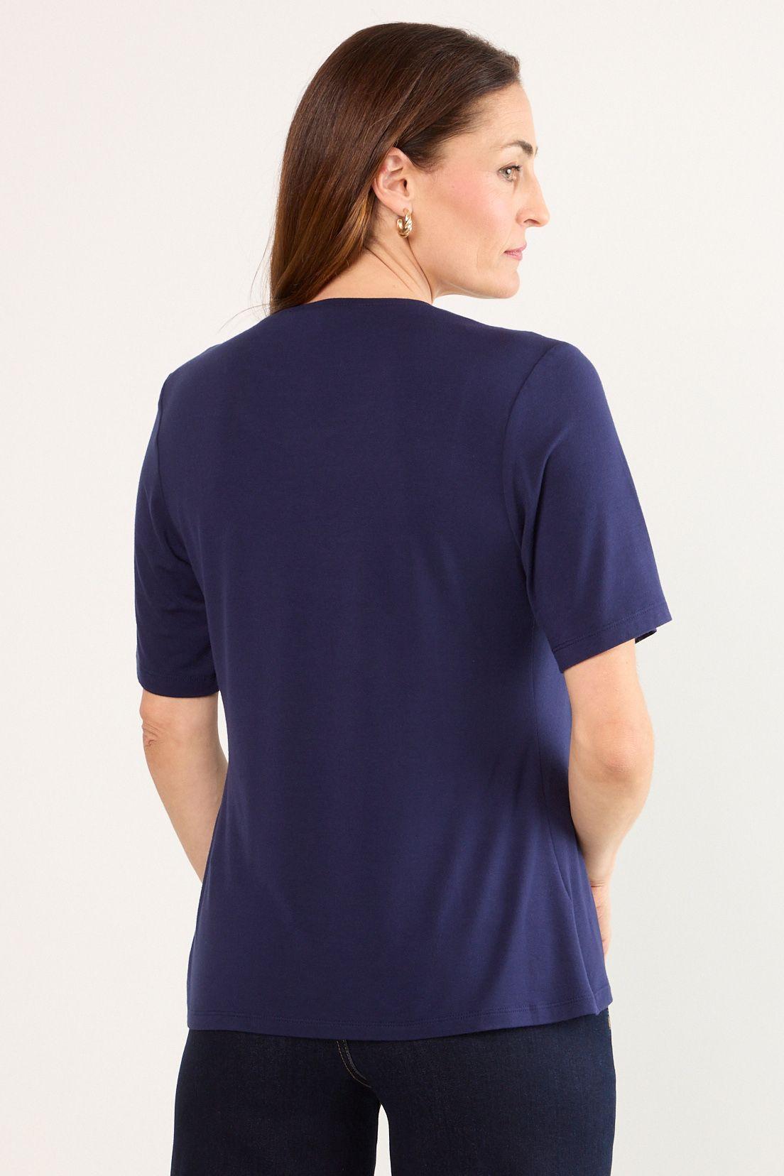 Polera Manga Corta Azul Ma Griffe 14602225051104-2