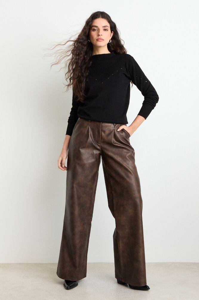 Pantalon Liso Café 11004125016129-0