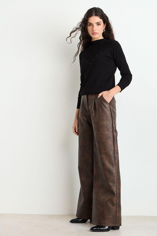 Pantalon Liso Café 11004125016129-3
