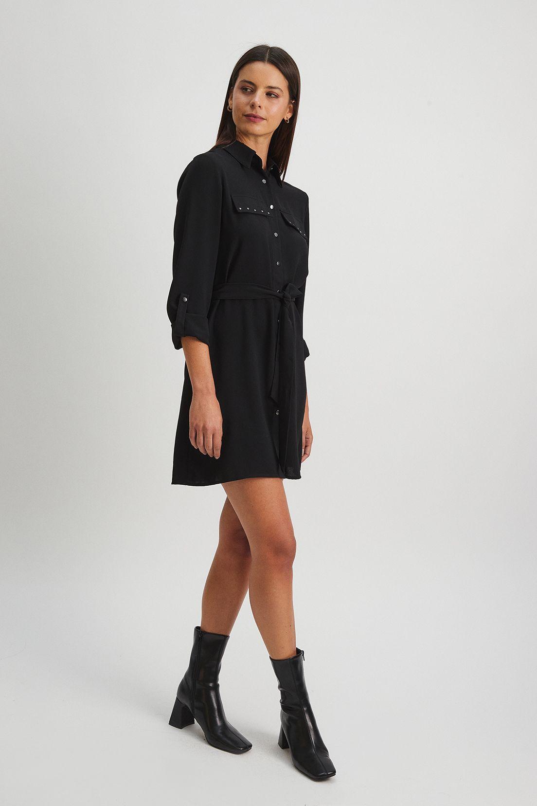 Vestido Liso Negro Ash 13007224002102-0