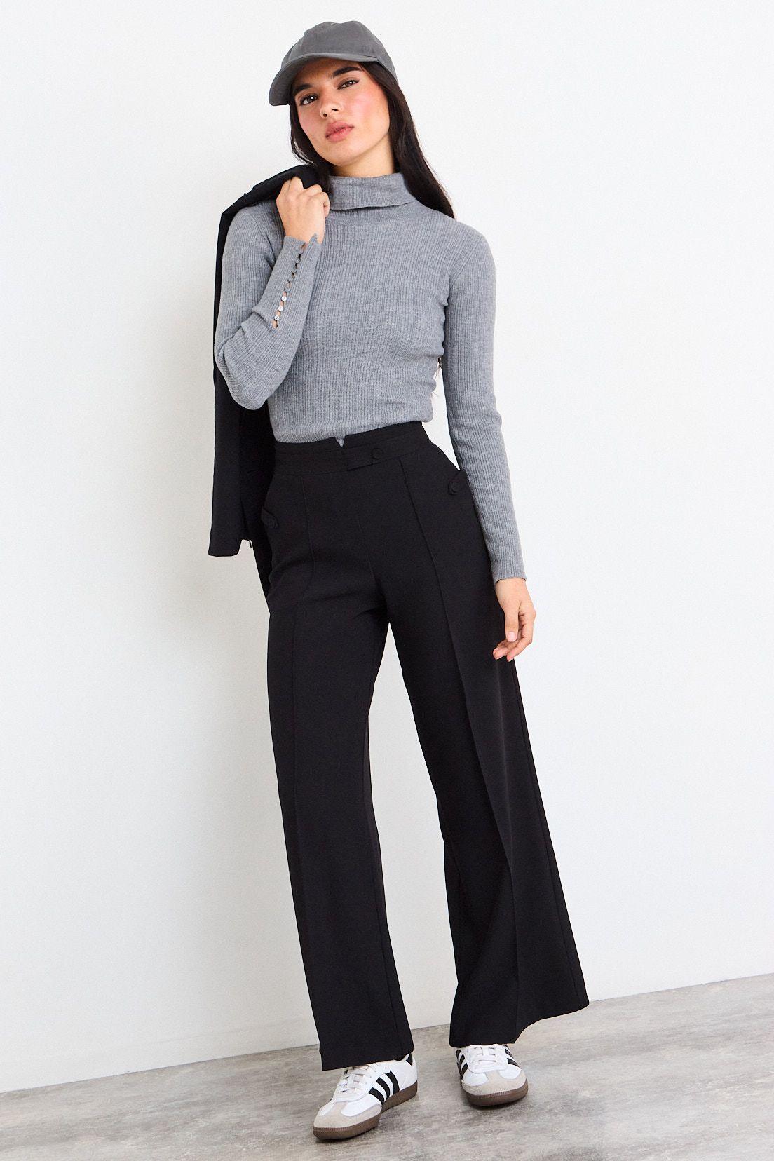 Pantalon Liso Negro iO 11020226053102-0