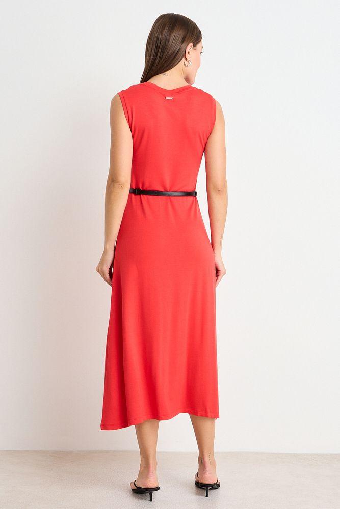 Vestido Largo Sin Mangas Liso Rojo Ash 13407225003103-2