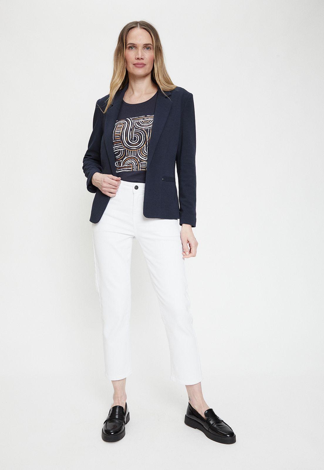 Blazer Liso Azul Ma Griffe 16002224002104-1