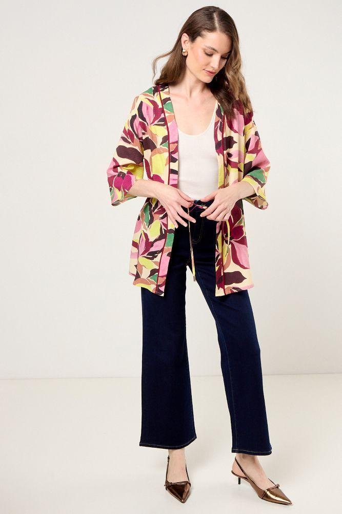 Kimono Estampado Amarillo Ma Griffe 15502225055108-3