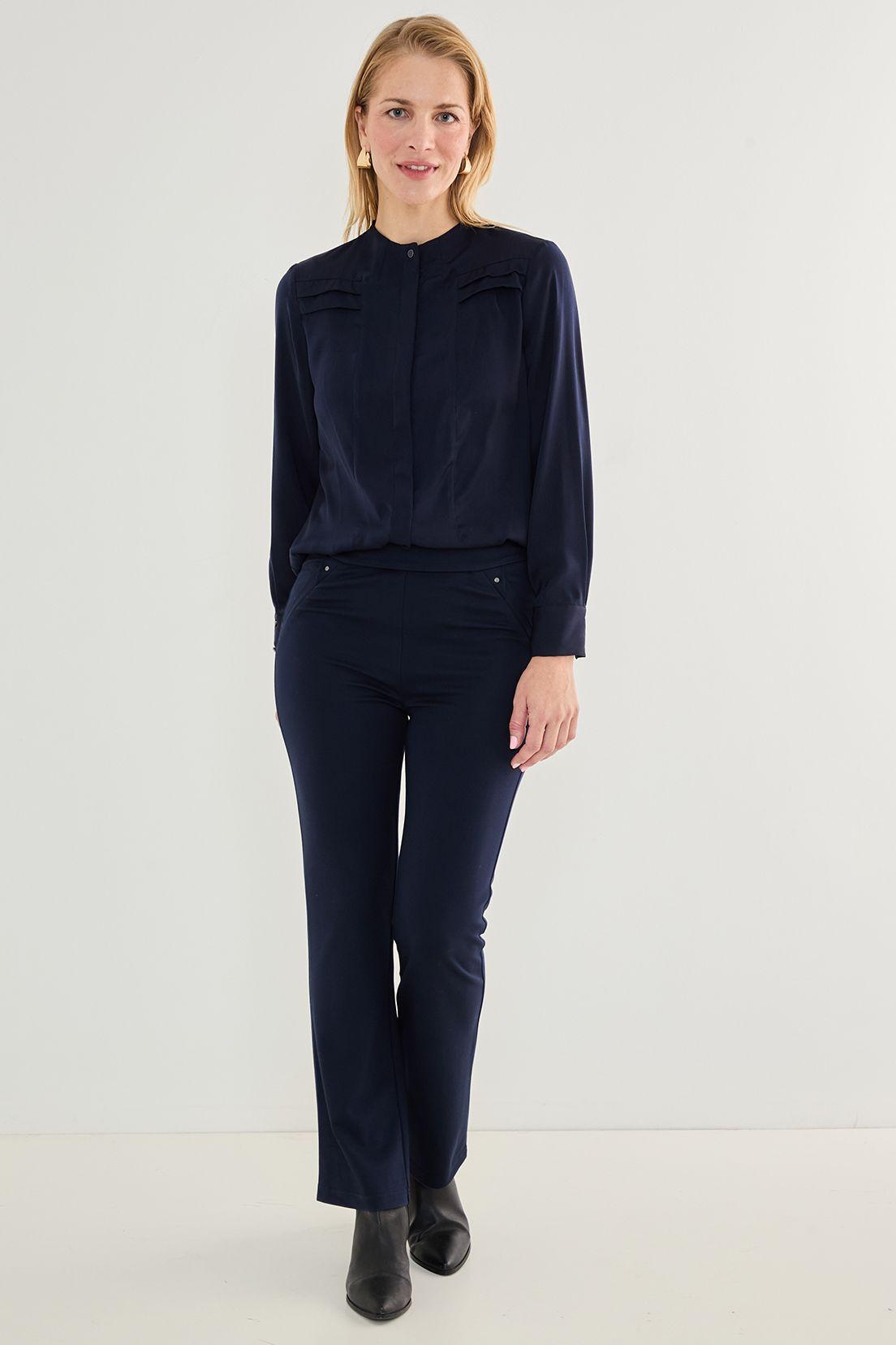 Blusa Escote Cerrado Azul 14002125054104-4