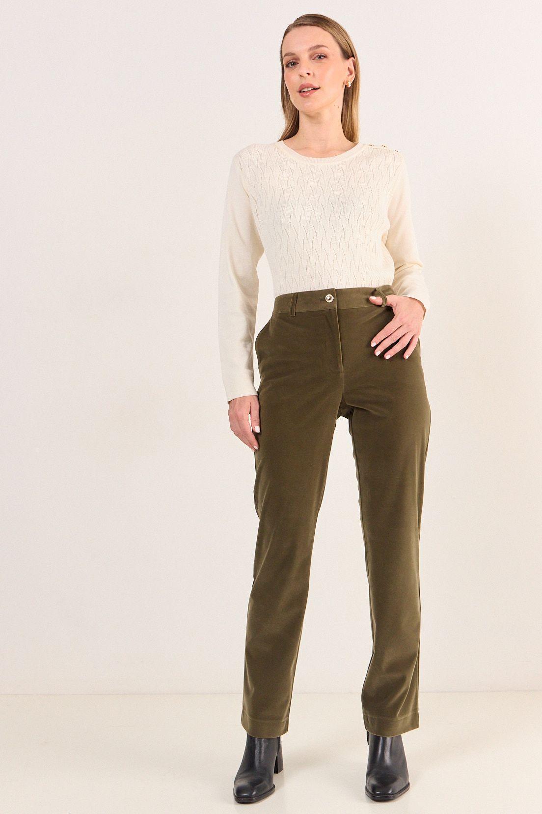 Pantalon Terciopelo Verde Oliva Ma Griffe 11002126056107-0