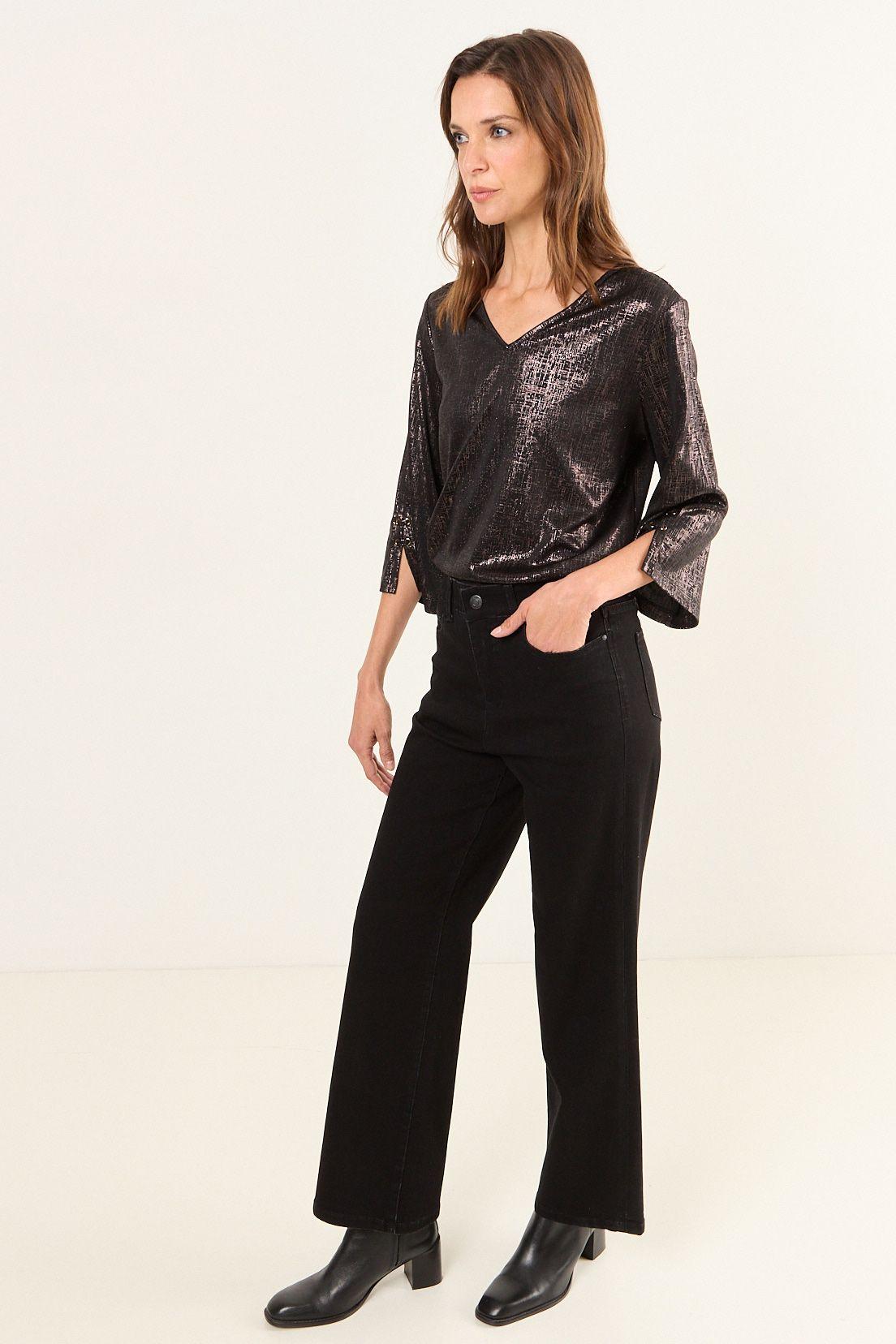 Polera Escote En V Negro Ma Griffe 14202126006102-3