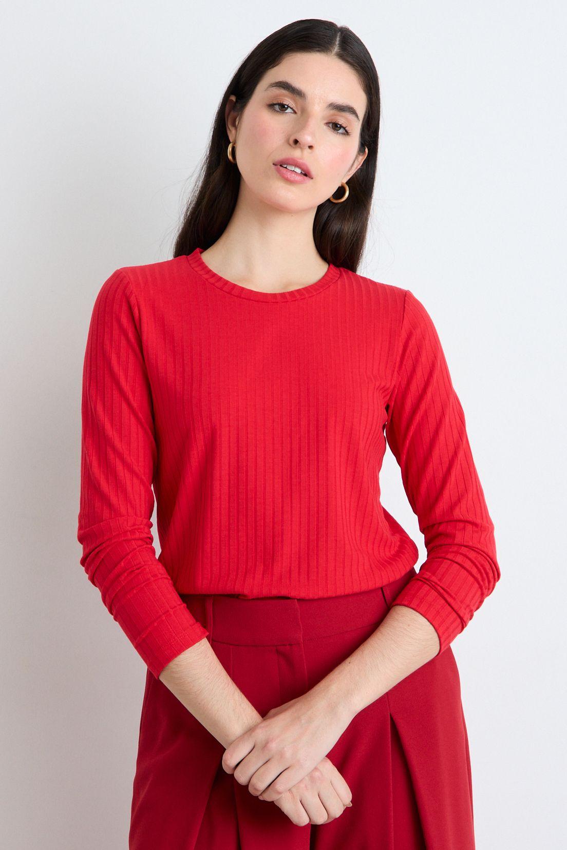 Polera Manga Larga Rojo Ash 14207225090103-0