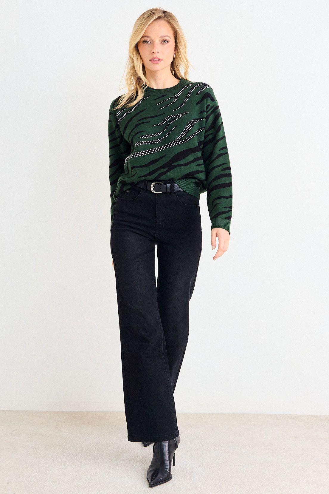 Sweater Jacquard Verde Oliva Ash 18707126004107-3