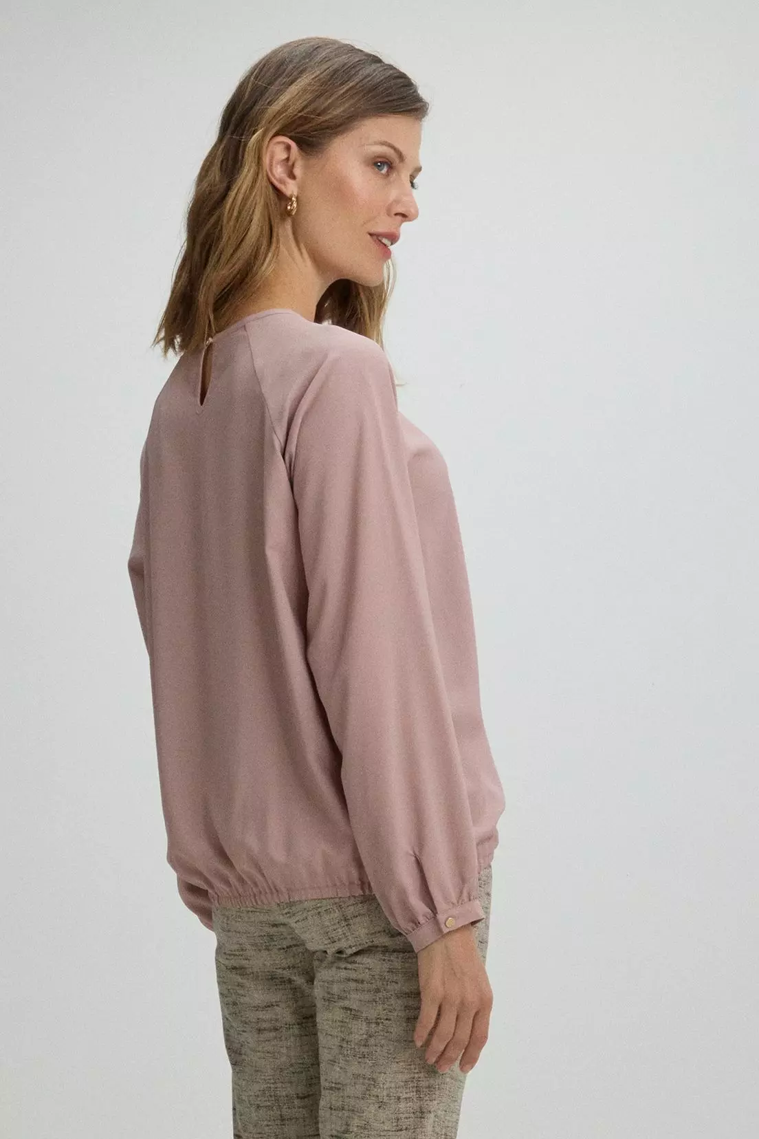 Blusa Cuello Redondo Rosa Ma Griffe 14002225053123-2