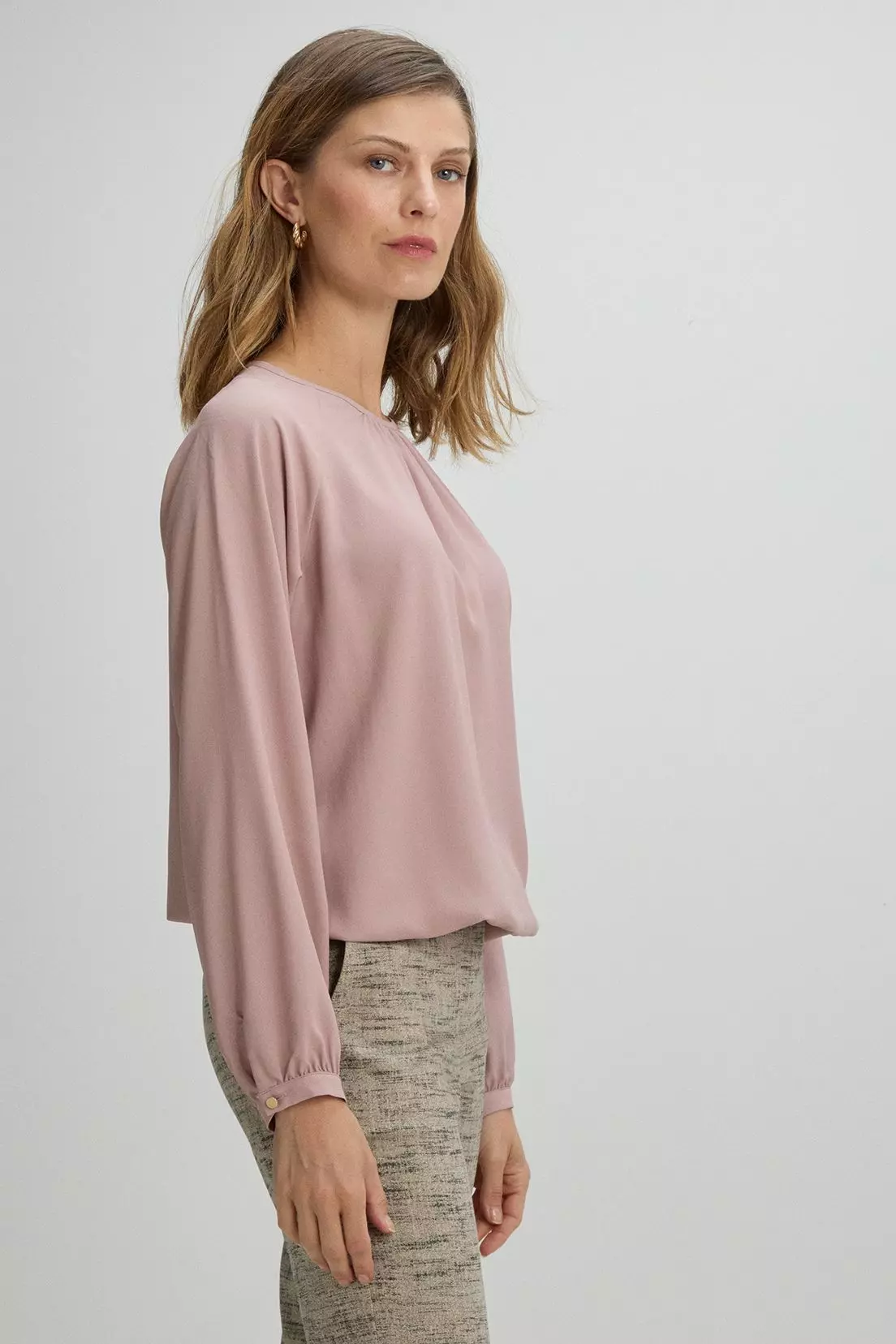Blusa Cuello Redondo Rosa Ma Griffe 14002225053123-3