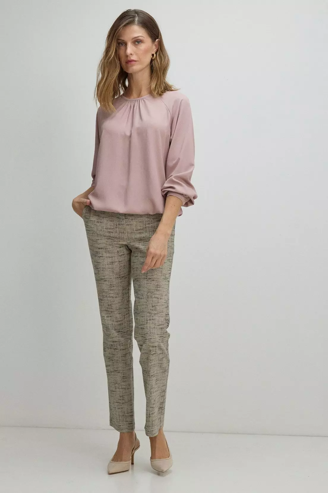 Blusa Cuello Redondo Rosa Ma Griffe 14002225053123-4