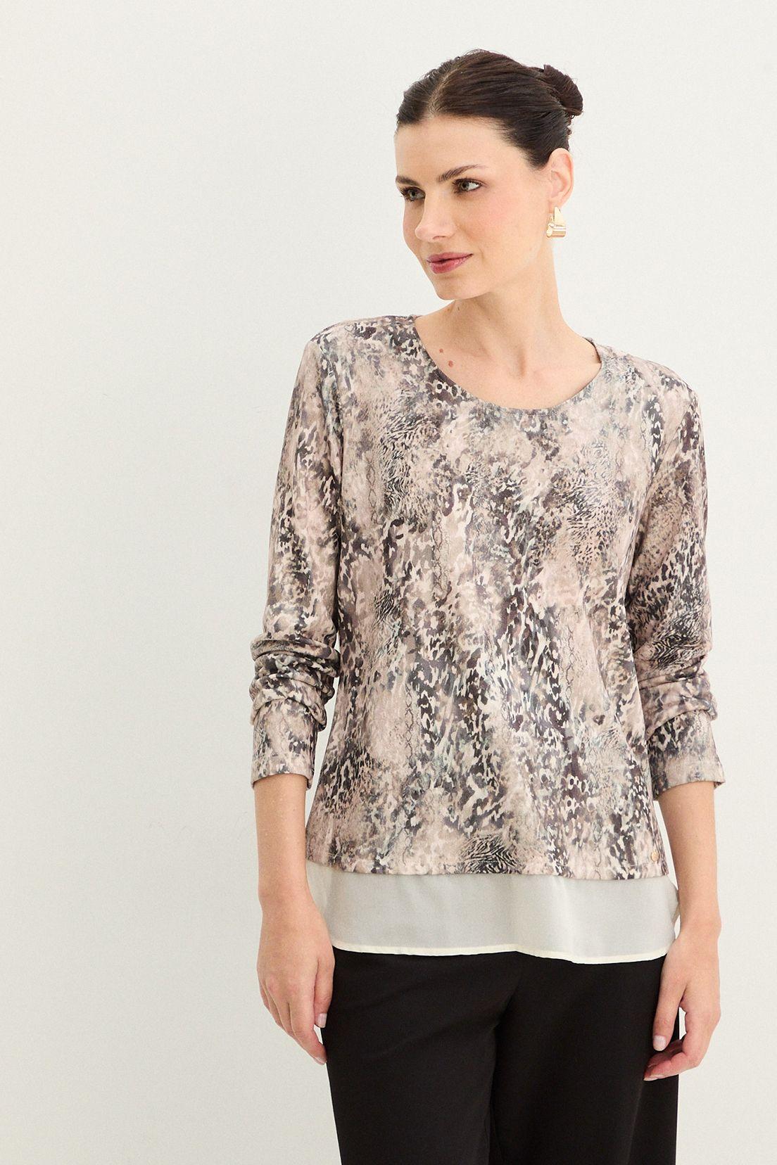 Polera Estampada Escote Redondo Crudo 14302125006105-0