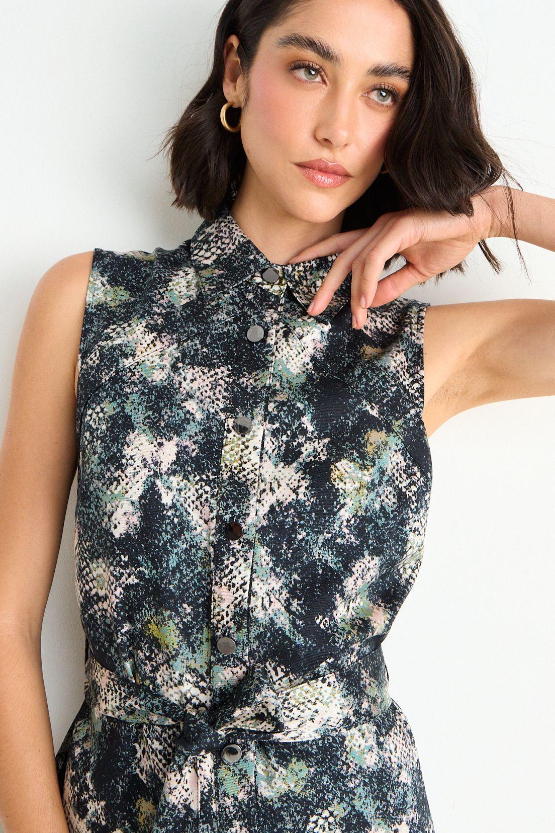 Vestido Print Verde Oliva Ash 13107126052107-1