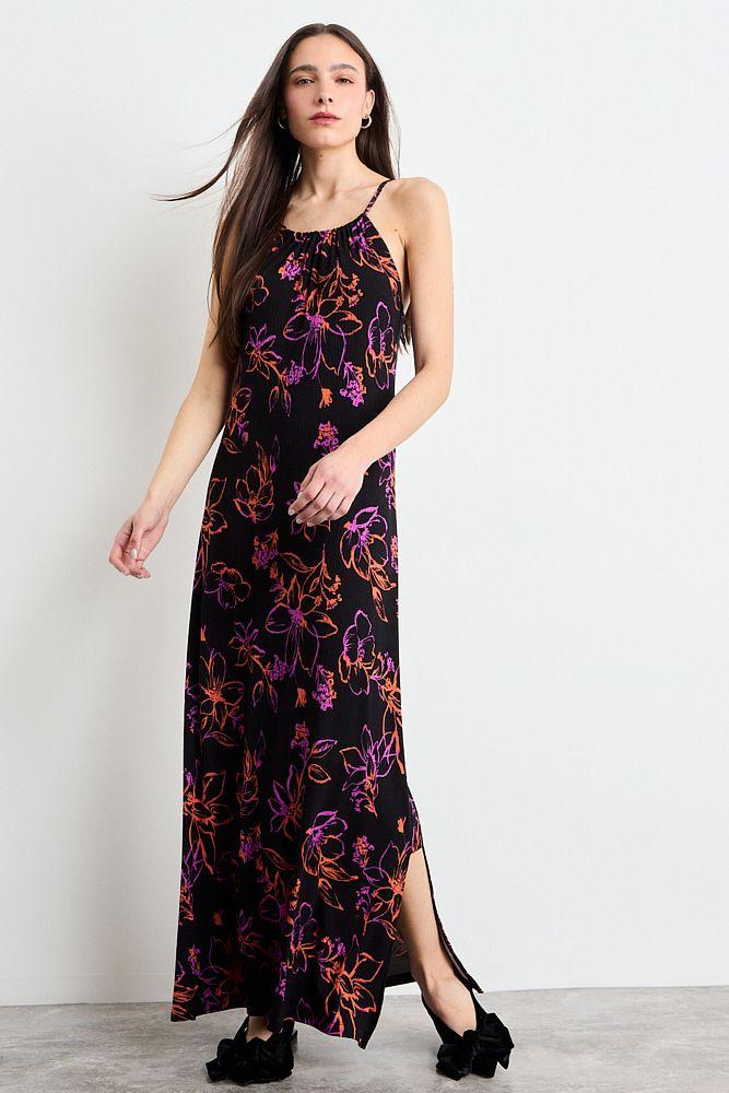 Vestido Fantasia Largo Negro iO 13520225050102-0