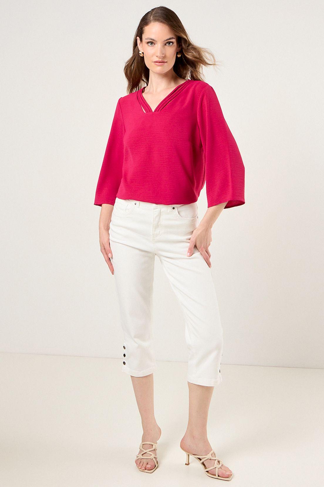 Blusa Lisa Fucsia Ma Griffe 14004225036116-3