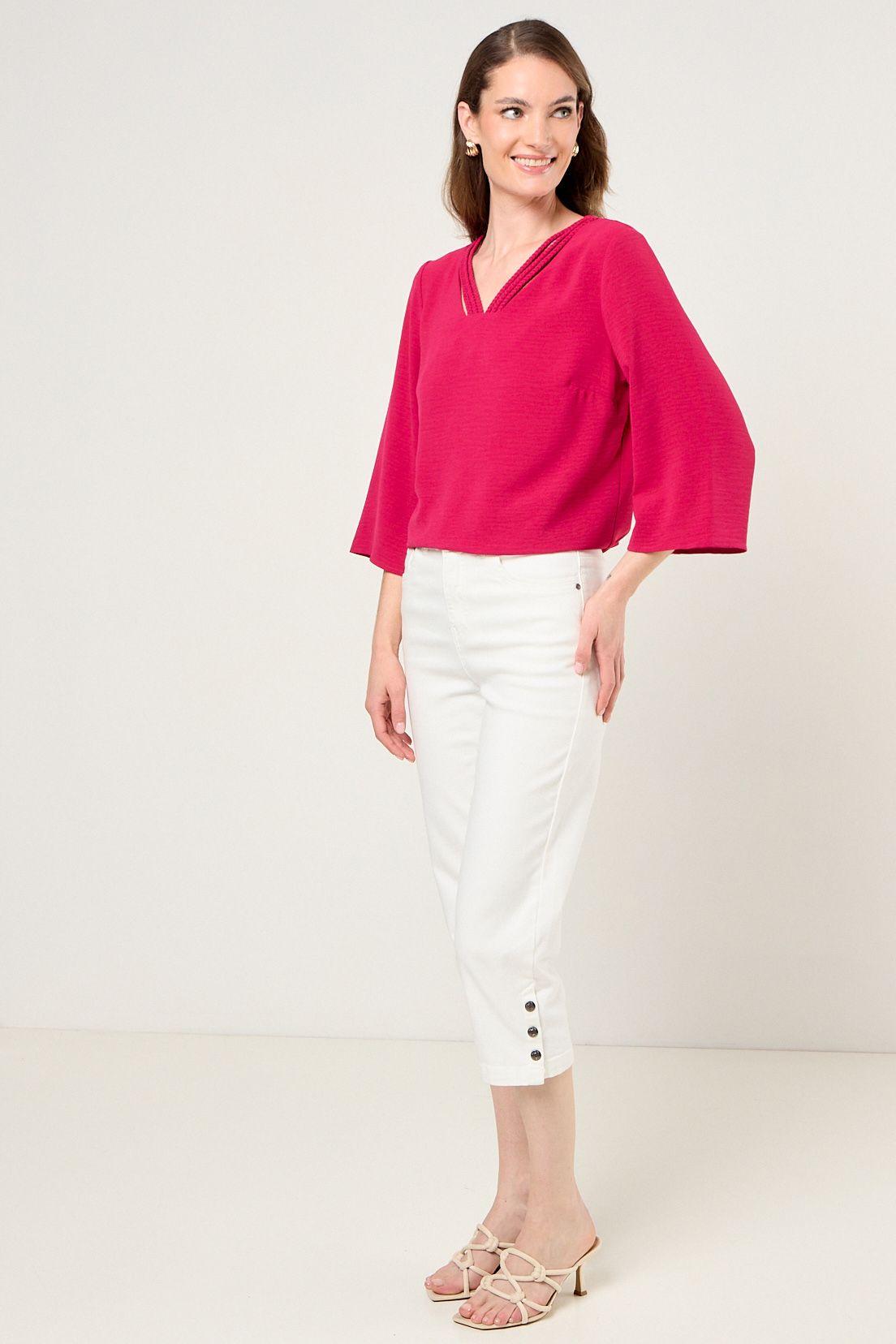 Blusa Lisa Fucsia Ma Griffe 14004225036116-4