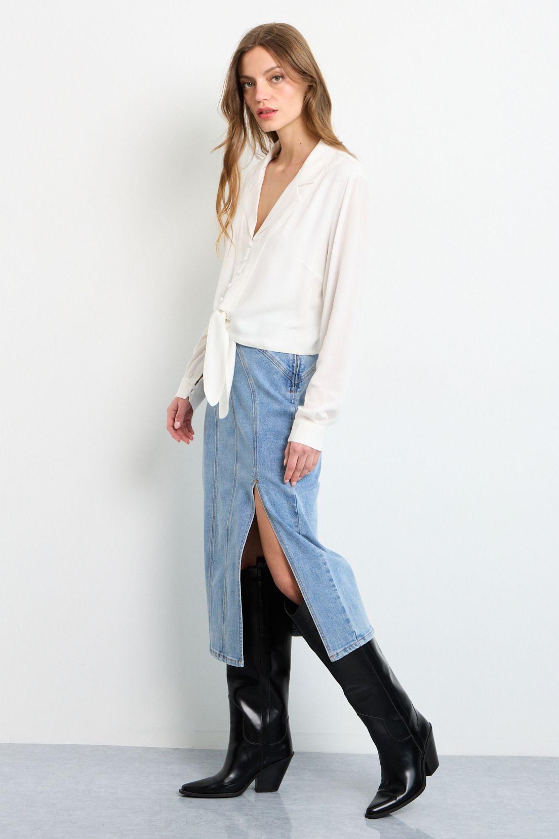 Blusas Manga Larga Crudo iO 14020225058105-4