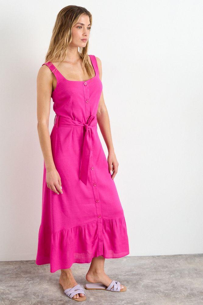 Vestido Liso Fucsia iO 13404225020116-2