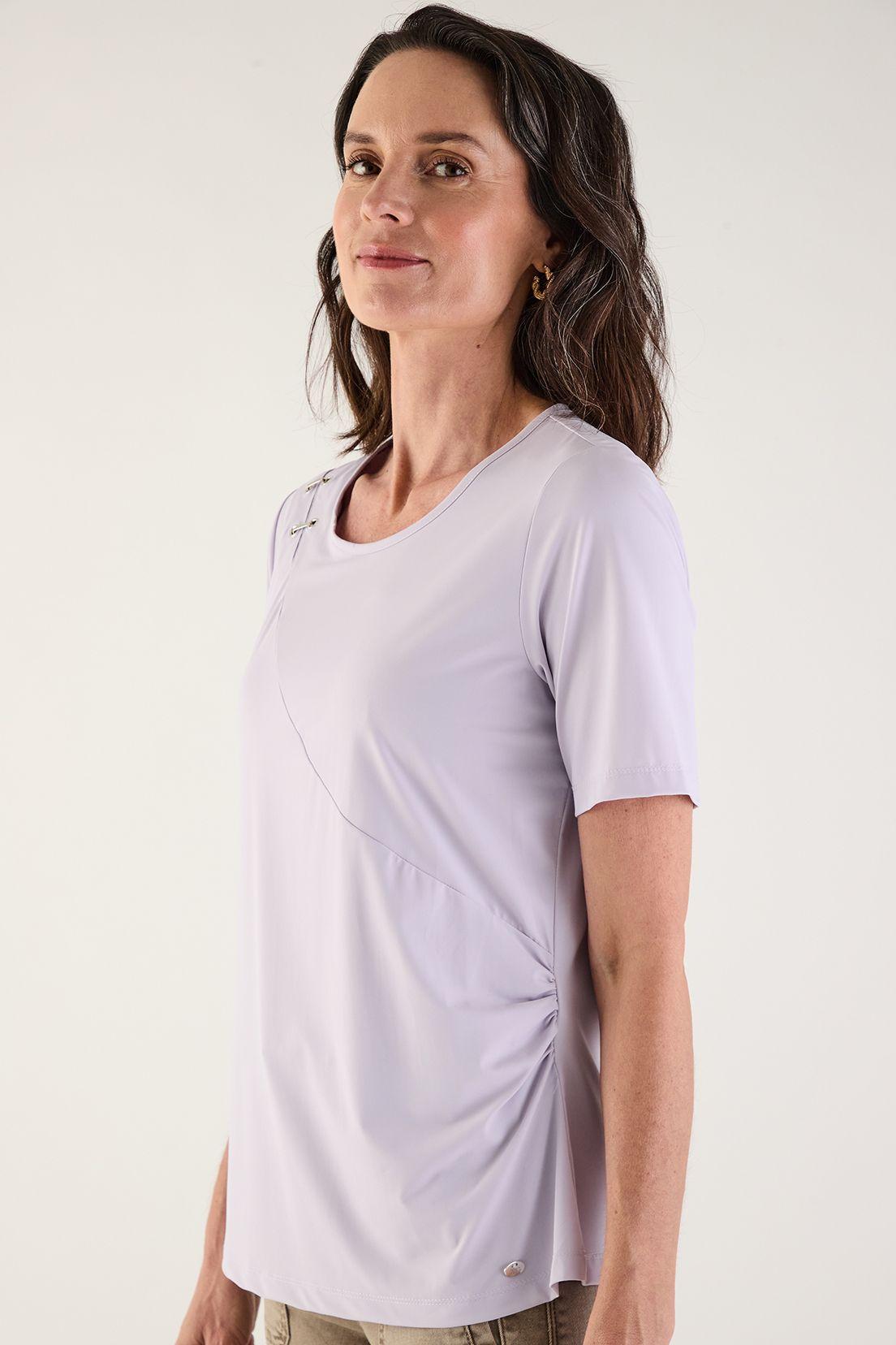 Polera Manga Corta Lila Ma Griffe 14202125002211-3