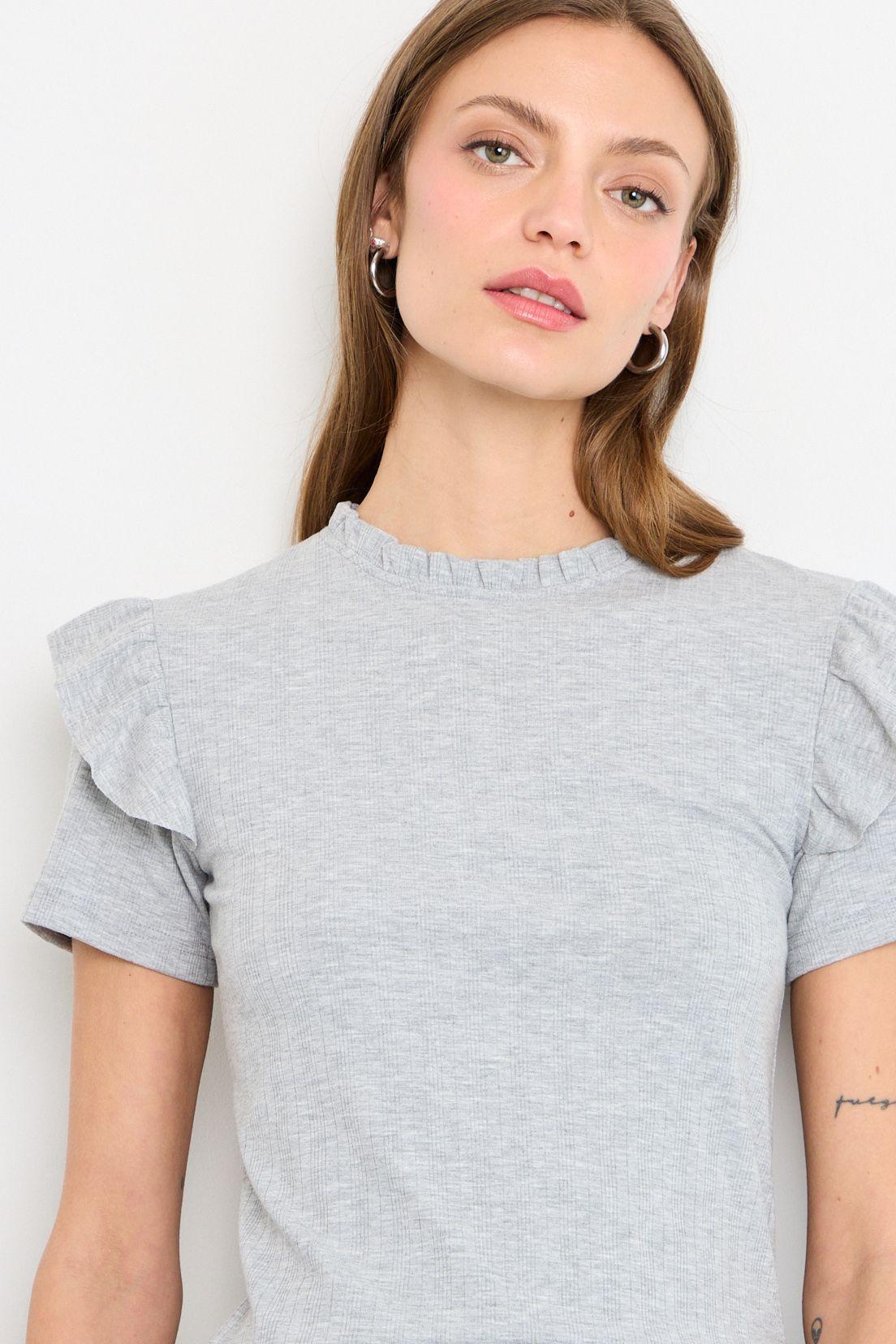 Polera Manga Corta Gris iO 14220225059113-0
