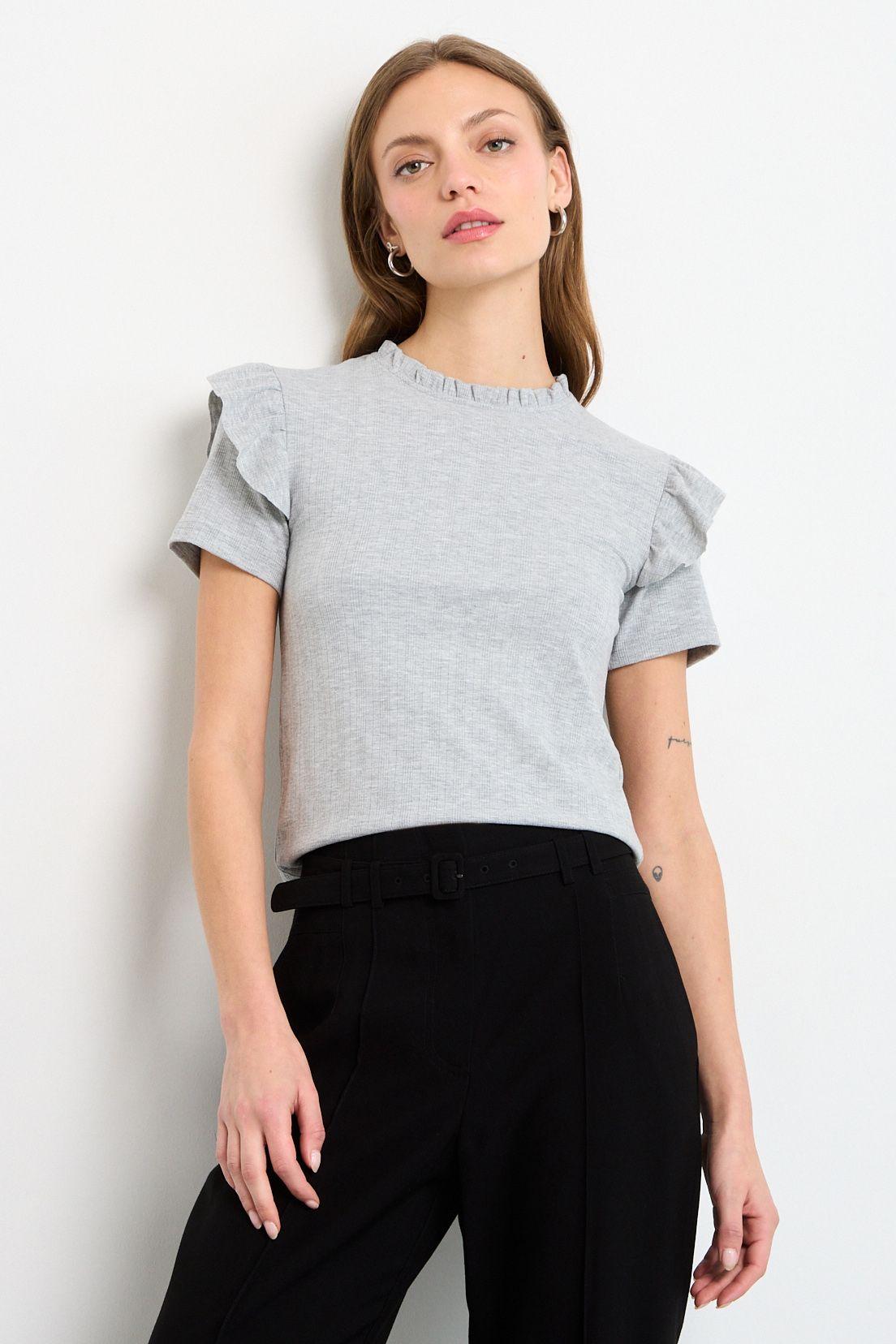 Polera Manga Corta Gris iO 14220225059113-1
