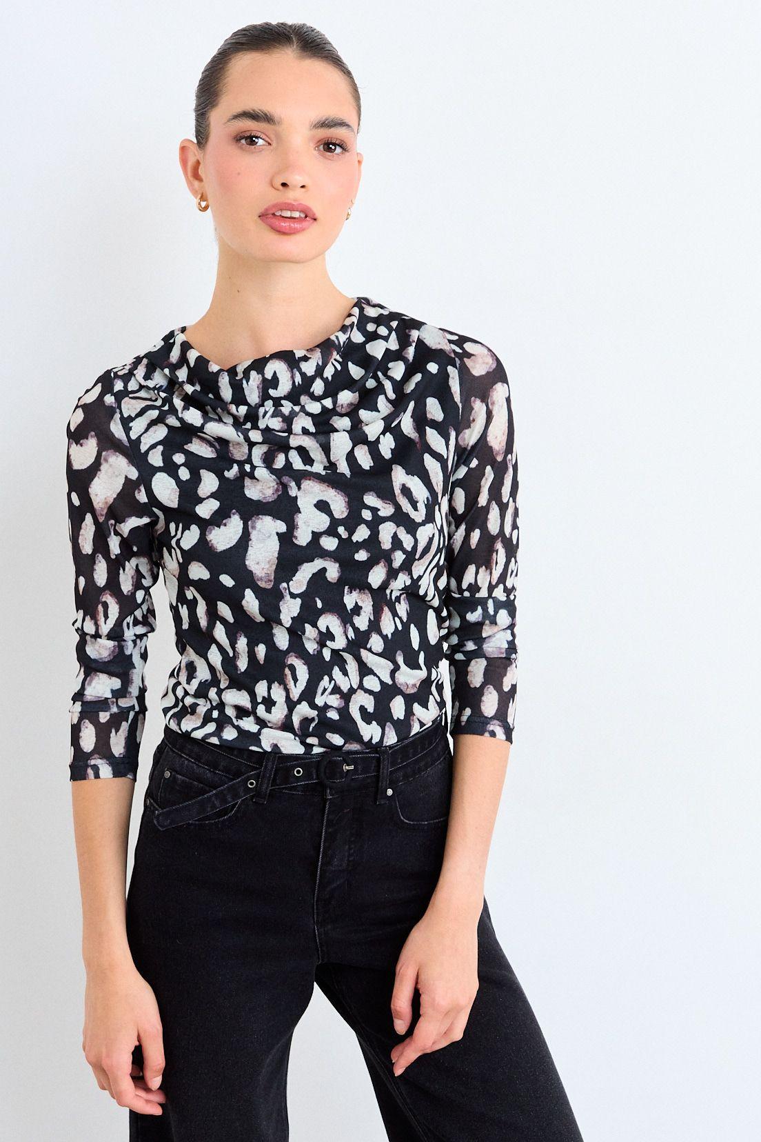 Polera Estampada Beige iO 14620126053106-0