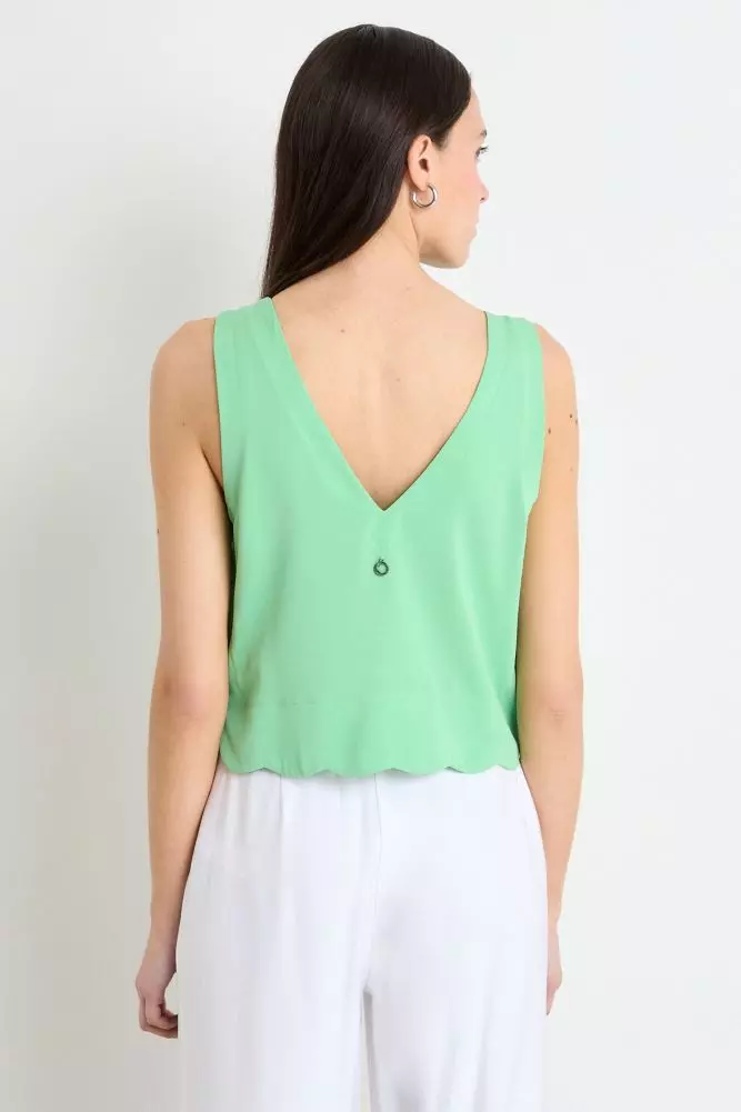 Blusas Sin Manga Verde Oliva iO 14020225013107-1