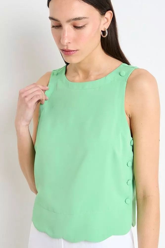 Blusas Sin Manga Verde Oliva iO 14020225013107-2