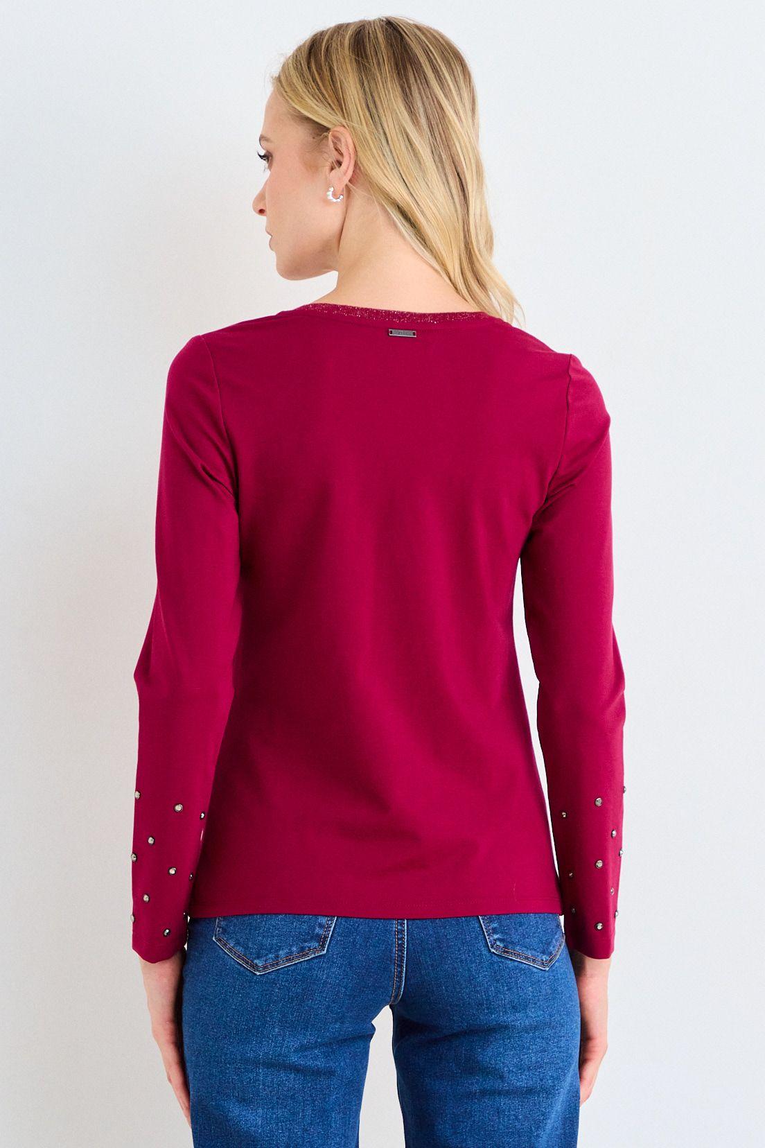 Polera Lisa Manga Larga Burdeo Ash 14207126006121-2