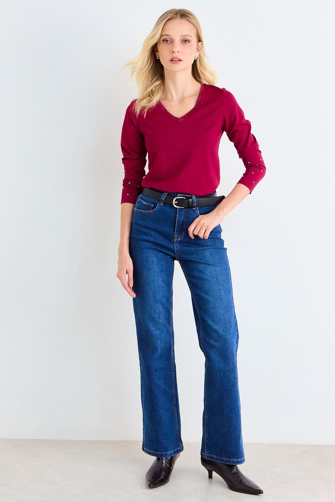 Polera Lisa Manga Larga Burdeo Ash 14207126006121-3