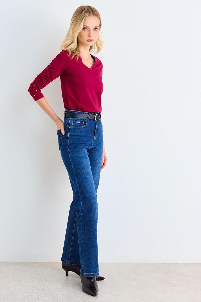 Polera Lisa Manga Larga Burdeo Ash 14207126006121-4