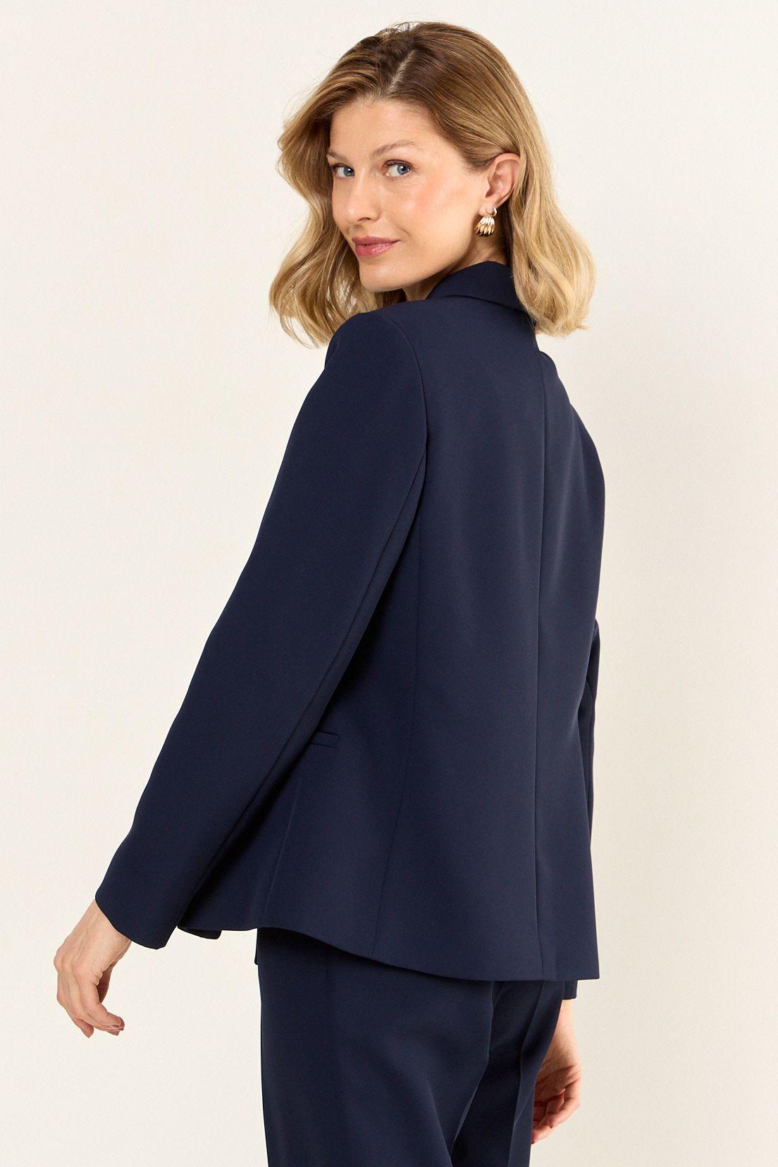 Blazer Abotonado Con Solapa Azul Ma Griffe 16002126001104-2