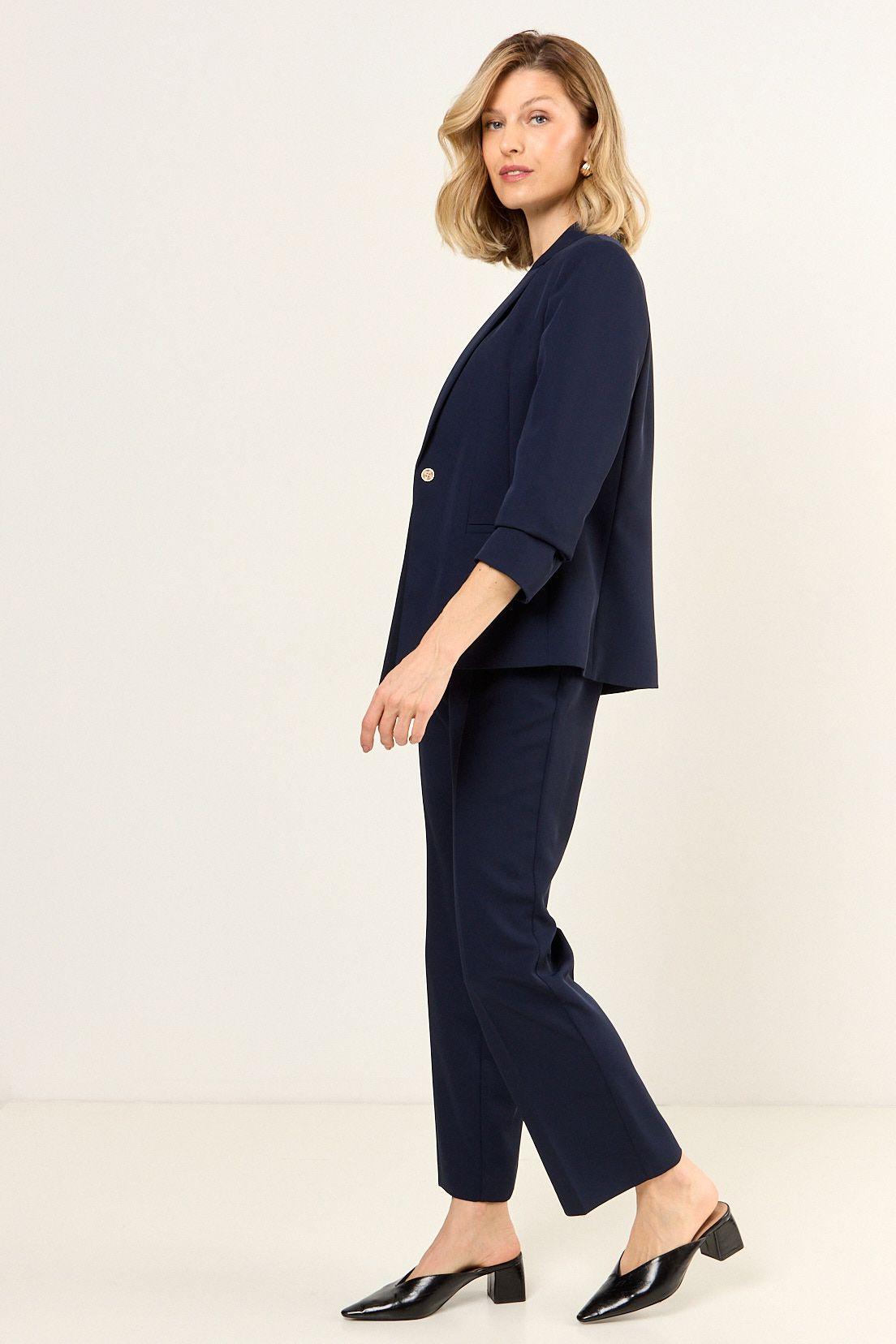 Blazer Abotonado Con Solapa Azul Ma Griffe 16002126001104-4