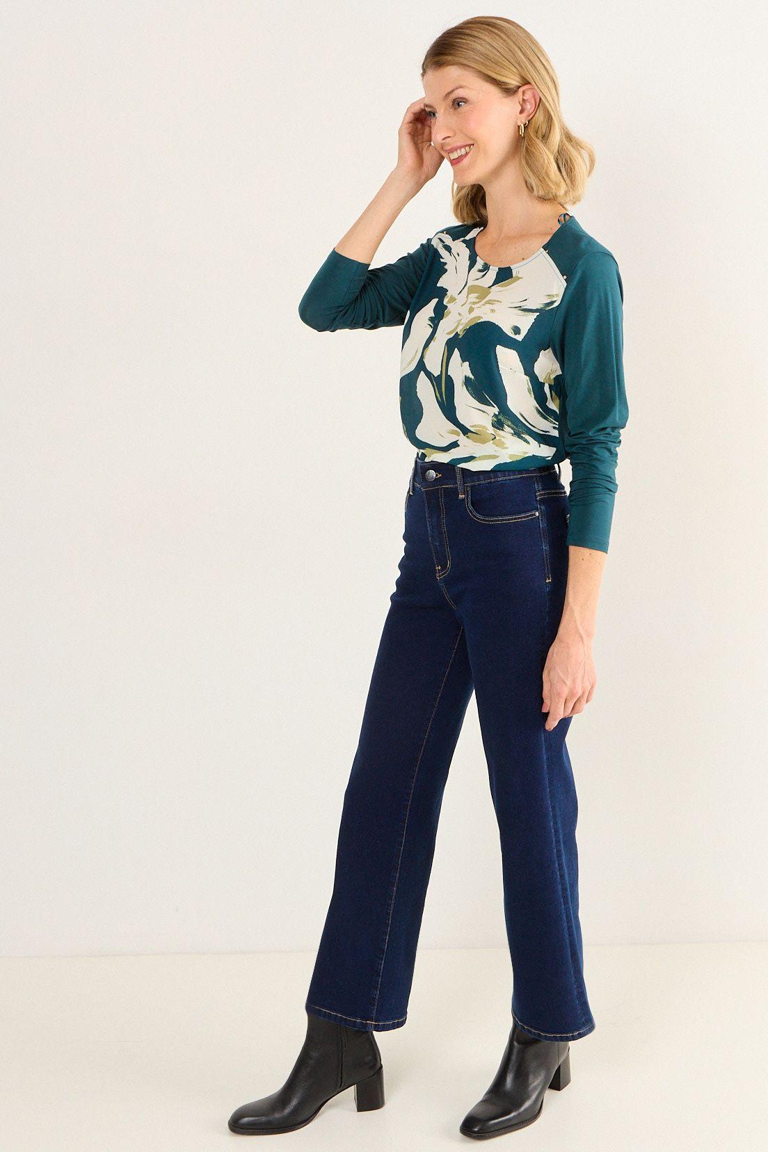 Polera Estampada Verde Petróleo Ma Griffe 14602126002107-4