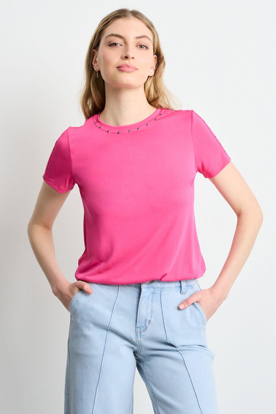 Polera Manga Corta Fucsia iO 14220225066116-0