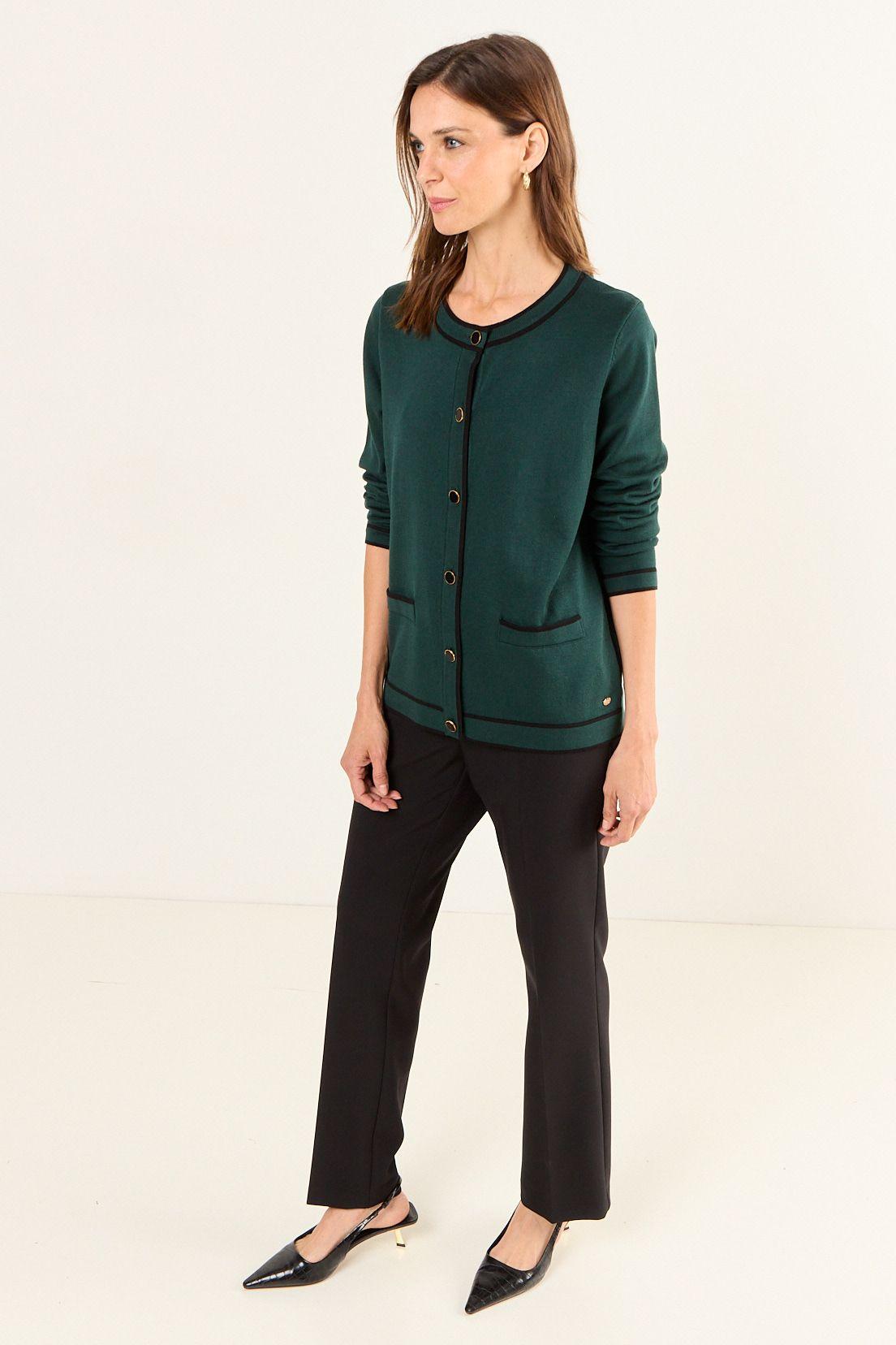 Tejido Chanel Bicolor Verde Oliva Ma Griffe 18002126002107-4