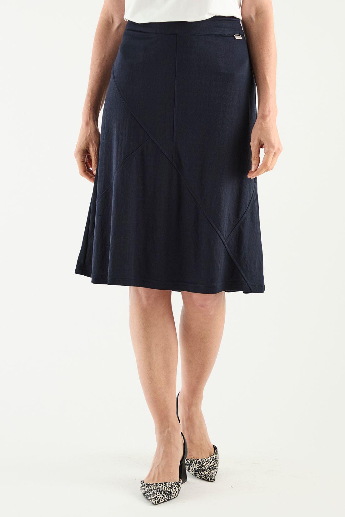 Falda Evase Azul Ma Griffe 12002125001104-1