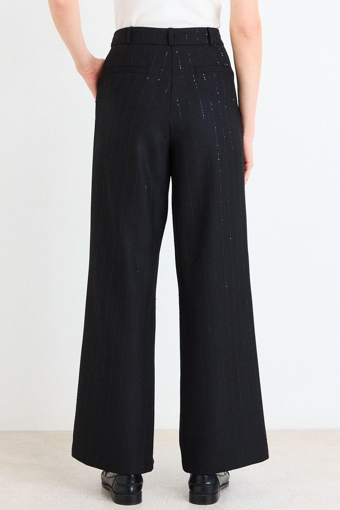 Pantalon Liso Palazzo Negro Ash 11007226002102-3