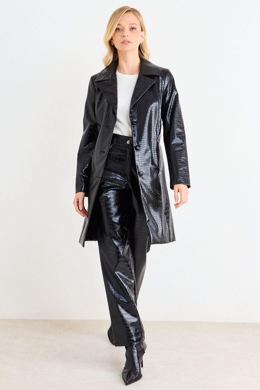 Trench De Pu Negro Ash 17407126051102-3