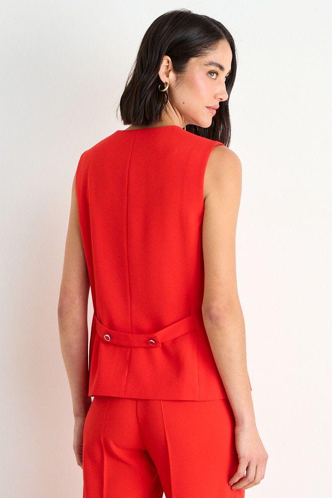 Vest Liso Sin Solapa Rojo Ash 16207126001103-2