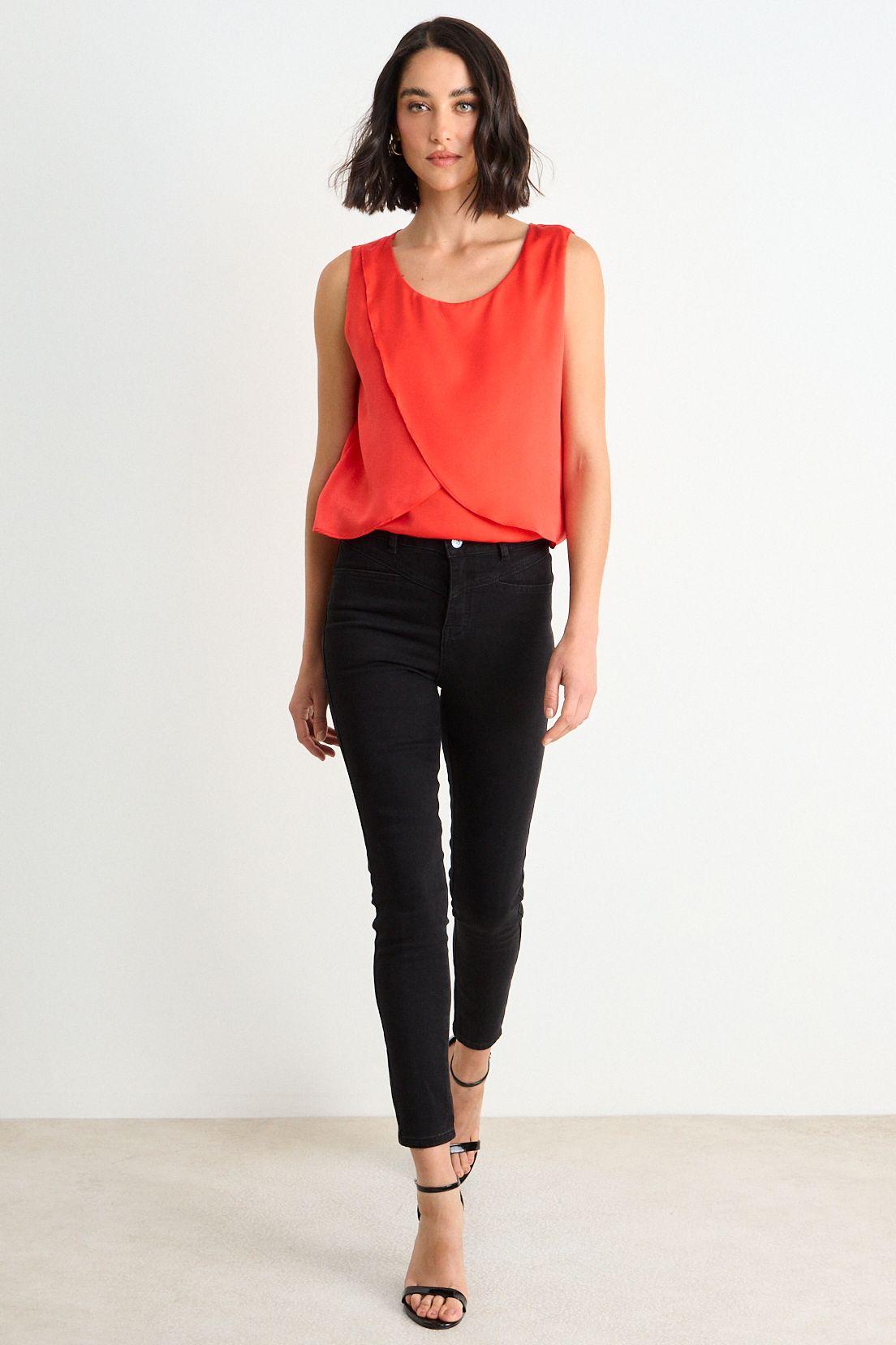 Blusa Lisa Sin Mangas Rojo Ash 14007126004103-3