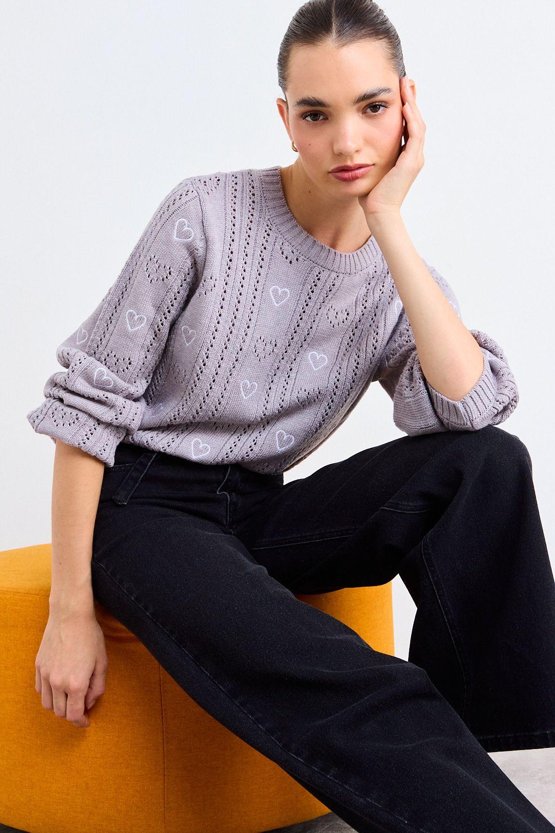 Sweater Liso Gris iO 18120126004113-3