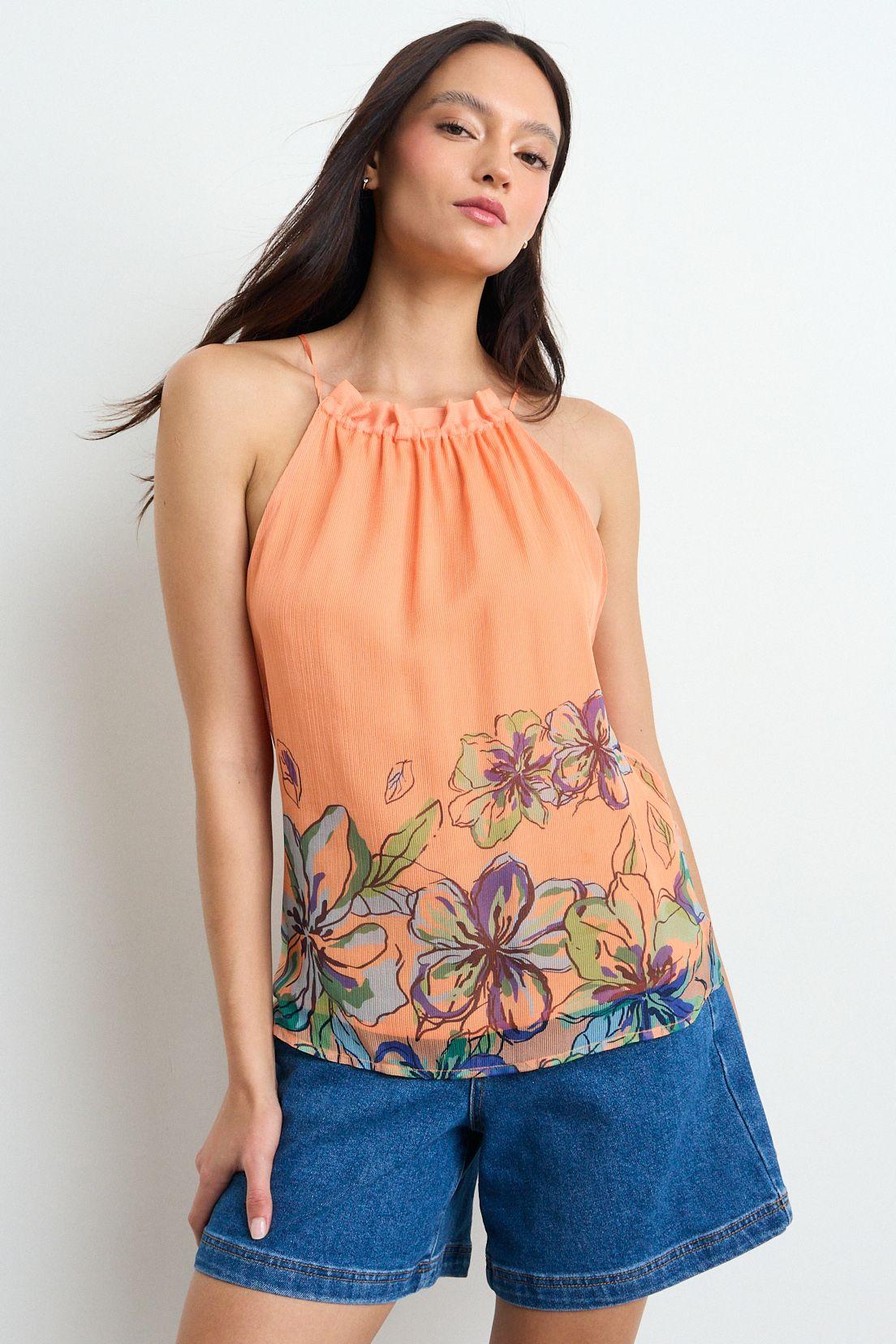 Blusa Fantasia Naranjo iO 14120225059114-0