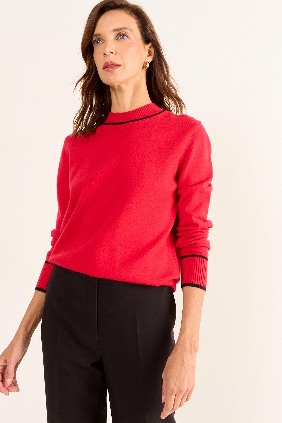 Sweater Liso Rojo Ma Griffe 18102126055103-0